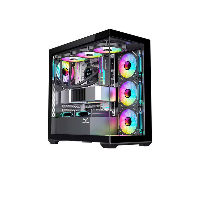 Thermo TC4000 Tempered Glass ATX Mid Tower Gaming Computer Case - Black كيس