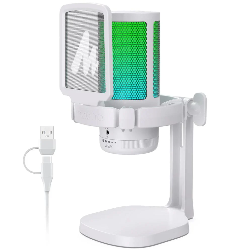 مايك العاب-USB-C-WHITE-RGB-DGM20-Maono